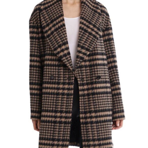 Avec Les Filles Houndstooth Dropped Shoulder Peacoat SIZE M - Picture 1 of 7
